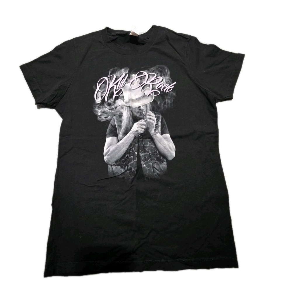 Kid Rock Bad Reputation Tour 2022 Black t-shirt Music Rock N Roll Small Womens